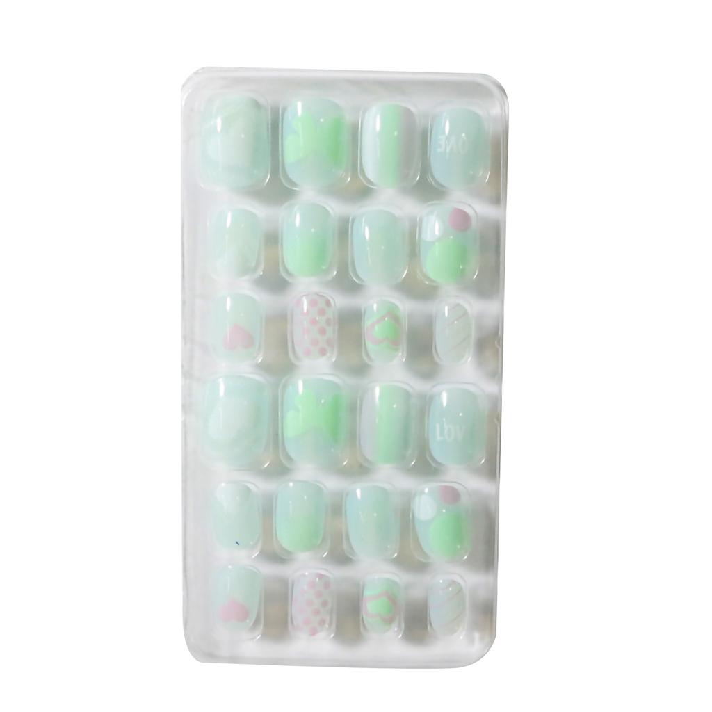 24 пакетика носимых гвоздей, готовые ногти, детские ногти, готовые ногти