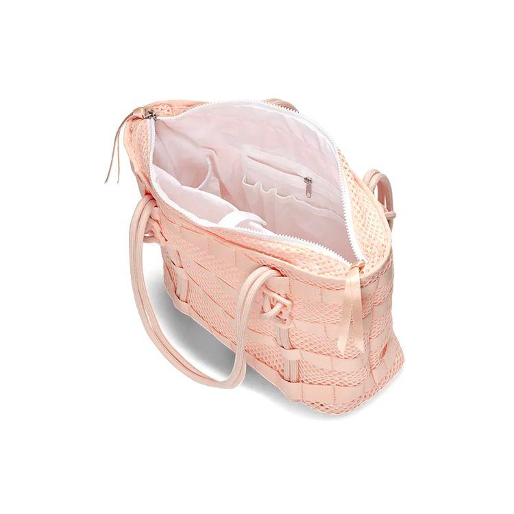 Nike Воздушная сумка-тоут Логотип Плетеная полиэстеровая сумка-тоут Сумка для покупок Наплечная ручная сумка Обычные женские сумки-тоут Оранжевый Розовый CU2607-664