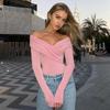 Spring Fashion Sexy Slash Neck Jumpsuits Women Long Sleeve Pleated Slim Fit Off Shoulder Women's Jumpsuit Rompers Street Elegant Lady Outfits 26050