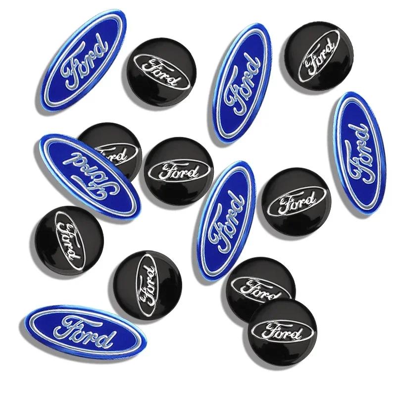Car Sticker 2026 Ford New 2025 Hot 14 mm 21mm Aluminum Car Remote Control Key Shell Emblem Stickers For Ford Focus 2 3 Mondeo Ec