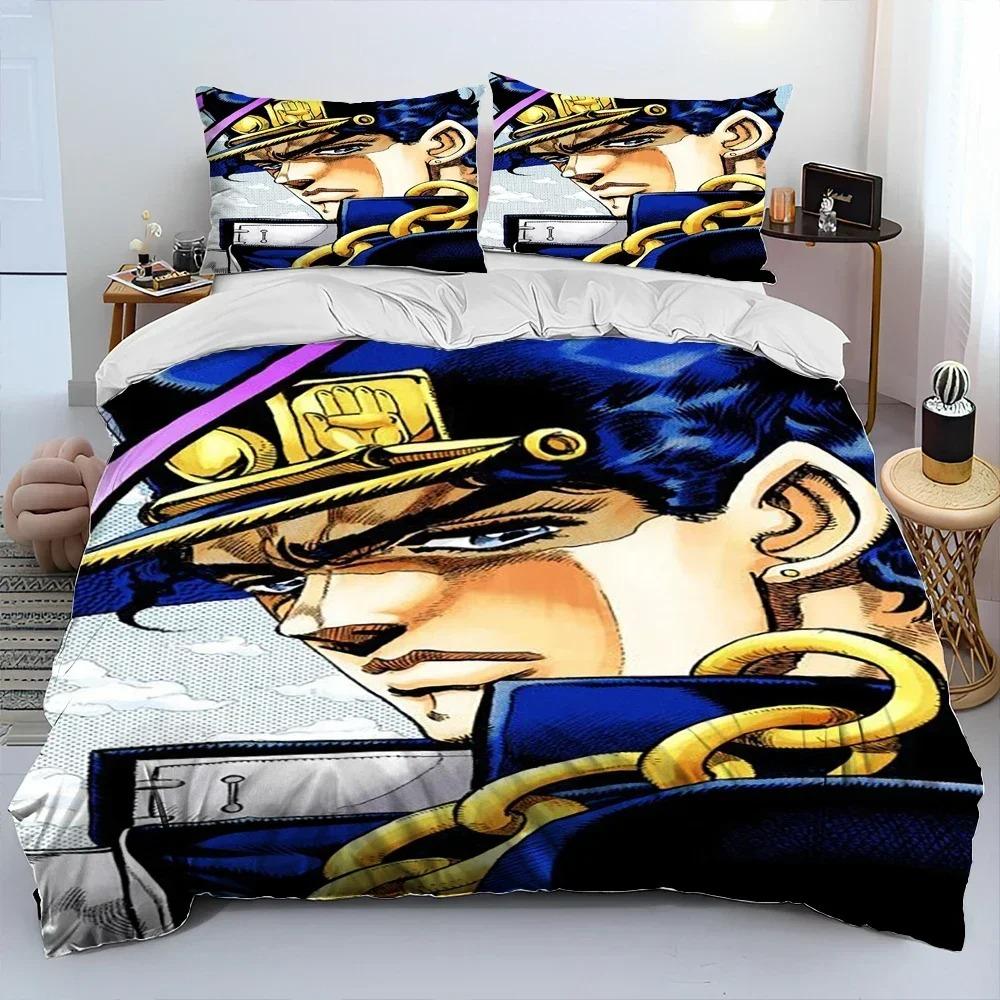 Аниме JoJo's Bizarre Adventure 3D НОВЫЙ Пододеяльник Наволочка Комплект Постельного Белья Взрослый Мальчик Девочка Украшение Спальни Односпальный Двуспальный Большой