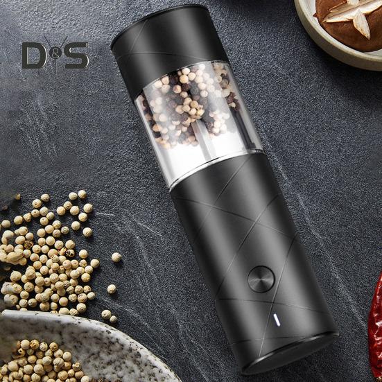 1/2 шт. электрическая мельница для специй, прозрачная видимая светодиодная регулируемая портативная USB перезаряжаемая беспроводная автоматическая соль, перец, приправа, шлифовальный инструмент