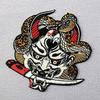 Hannya Oni Mask Embroidered Patch Iron On or Sew On