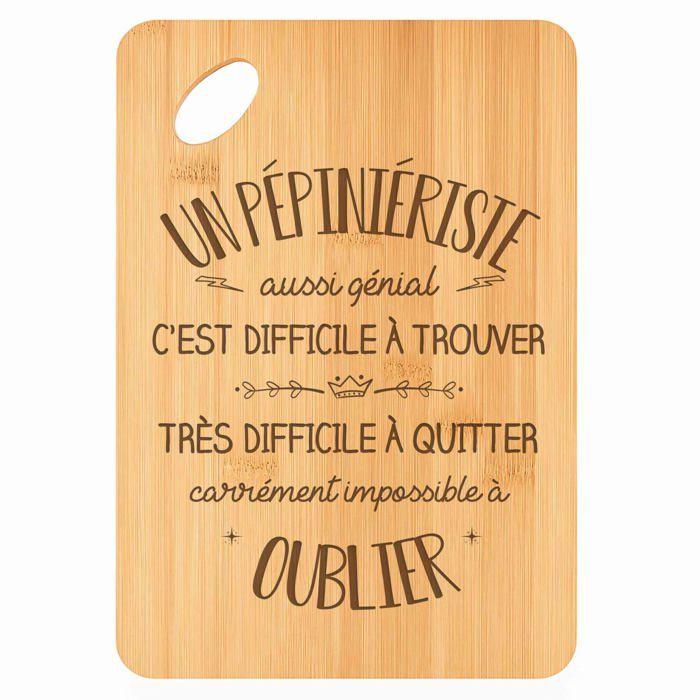 Planche à découper - PLANETEE - Plateau Apéro en Bambou - 30 x 20 x 1 cm - Bords arrondis & trou 24 mm - Nettoyage à la main