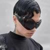 Frameless Black Fashion Sunglasses Babes Cool Y2K Tech Futuristic Sense Suitable for Street Party Accessories