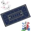 HIRAISM Poker Mat Game Play Mat Casino Playing Cards Card Game 40x80cm with Anti-Slip (Blue)