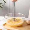 Stainless Steel Semi-Automatic Egg Beater - Multifunctional Manual Milk Frother & Whisk for Mixing, Baking, and Cooking