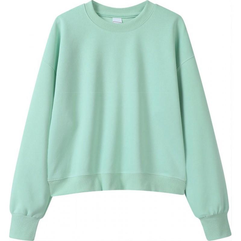 Womens Oversized Hooded Zip-Up Sweatshirt Lightweight Cotton Blend Casual Top