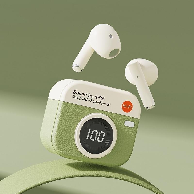XiaomiQ86 TWS Wireless Earphone Bluetooth Headphones Sport Stereo Fone Bluetooth Earbuds for Xiaomi Huawei iPhone Retro Camera Style