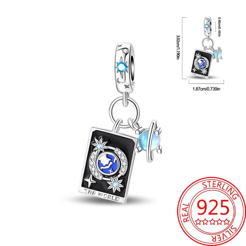 Медные Шармы Серии Таро Изысканные Звезда Луна Солнце Любовь Весы Бусины Подходят для Оригинального Браслета для Женщин DIY Изысканные Подарки