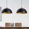 VidaXL Ceiling Lights 2 Pcs Adjustable Height Semi-spherical Black