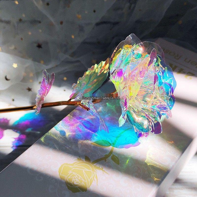 Циси День святого Валентина Разноцветная хрустальная роза