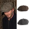 Vintage Spring And Autumn Casual Wool British Octagonal Hat Men'S Cap Beret Men'S Trendy Women'S Newsboy Hat