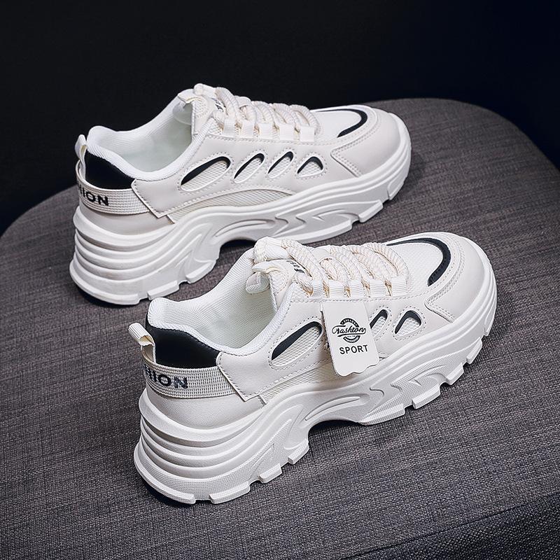 Ins Tide Korean Version of the New Dad Shoes Girl 2024 Autumn Student Sports and Leisure Shoes Mesh Breathable FB-03