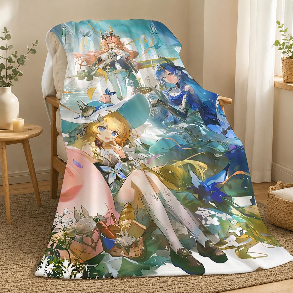 Duet Night Abyss Game Throw 240g flannel blanket, suitable for sofas, beds, offices, exquisite gift blankets