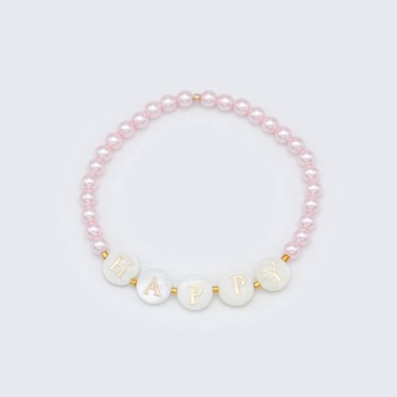 BONBEAU pearl initial gold beads Bracelet