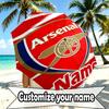 Custom Name Personalized football team F.C Print Umbrella, Auto Open Close, 8‑Rib Sturdy Frame, Commute Camping Hiking Use, Birthday Gift