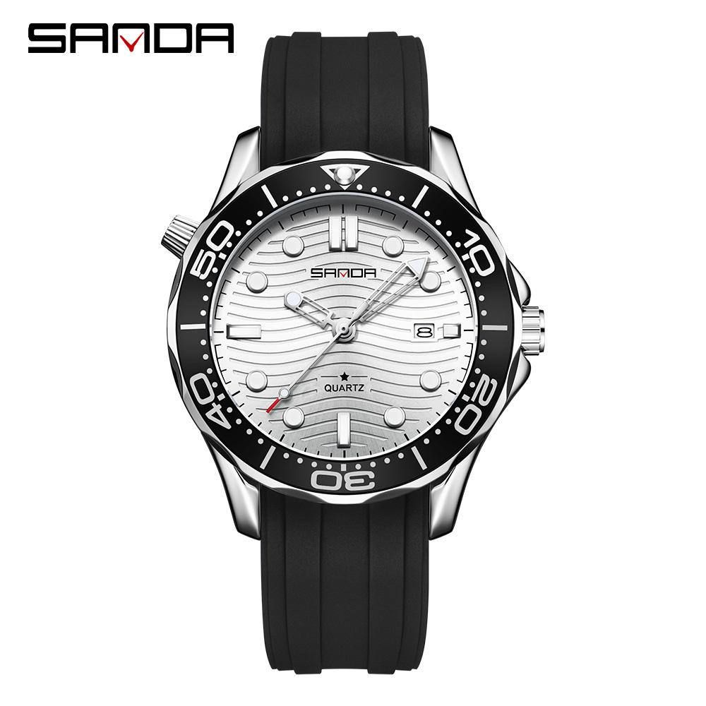 SANDA New Men's Quartz Watch TEMU Multifunctional Waterproof Luminous Calendar Business Men's Quartz Watch 1145