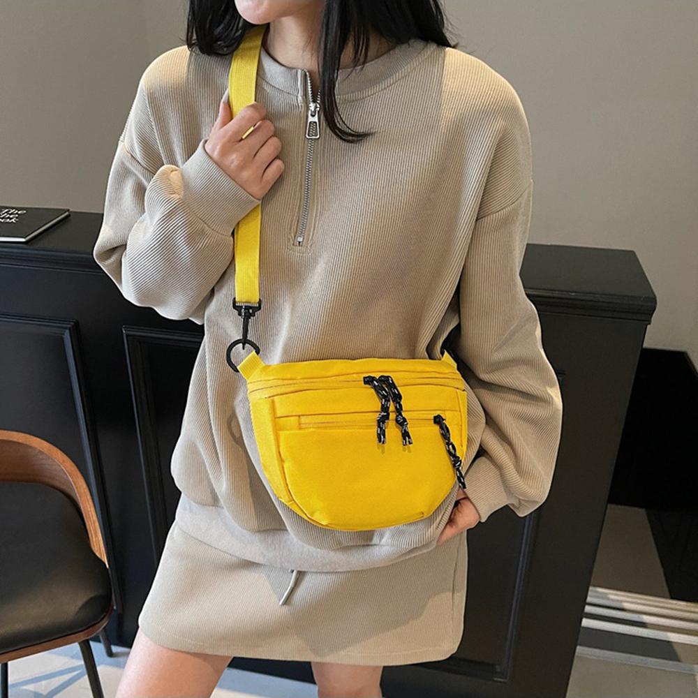 Waterproof Dumpling Shoulder Bag Korean Style Sports Crossbody Bag Nylon Half Moon Bags Unisex