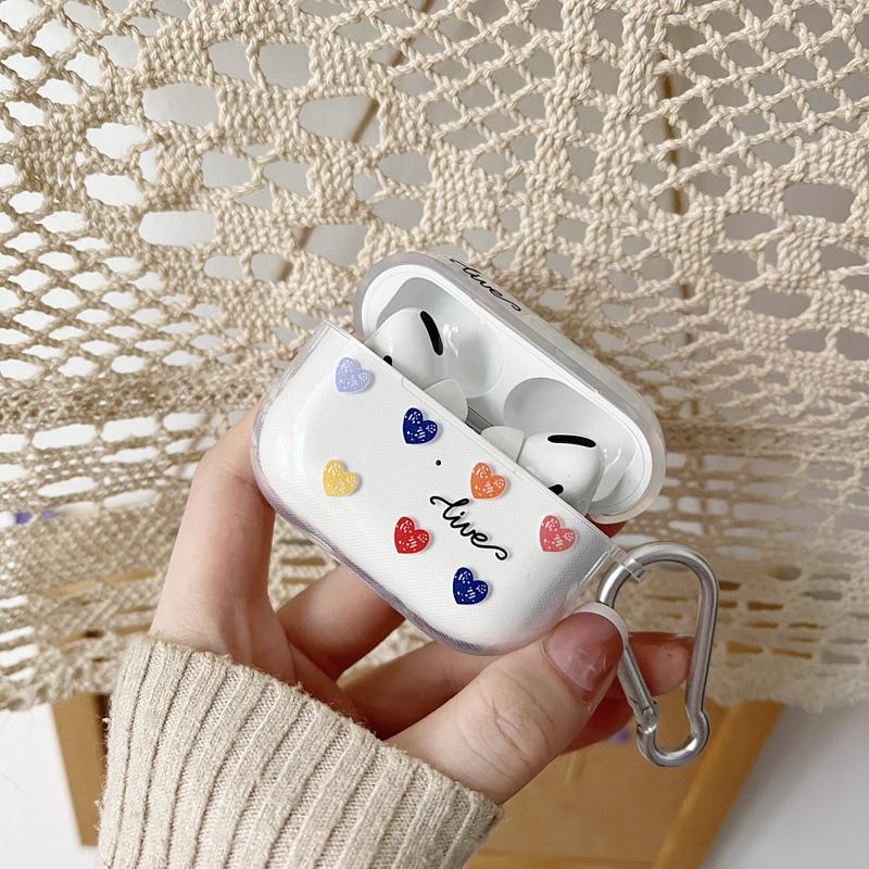 Прекрасный красочный защитный чехол с сердечком для AirPods 1 2 3 airpods pro airpods pro 2, чехол с защитой от падения для наушников Bluetooth