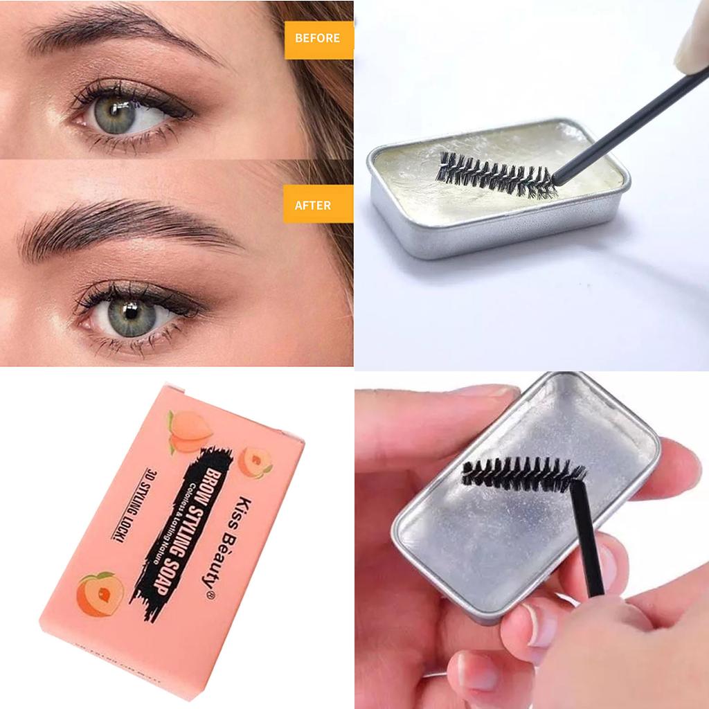 KissBeauty Fresh Peach Eyebrow Бесцветная прозрачная стойкая естественная форма бровей