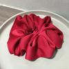 Red Hair Scrunchies for Girls Hair Ties Big Size Ropes for Pony Accessories Satin Silk Fashion Style