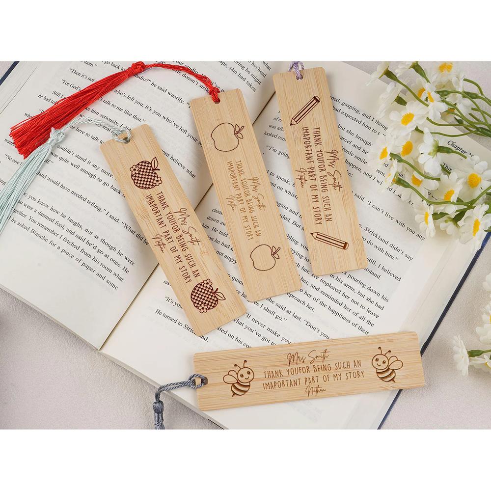 Custom 5Pcs Bookmark Teacher Appreciation Gift Thank You for Being Part of My Story Book Lover Gift Back To School Book Supplies