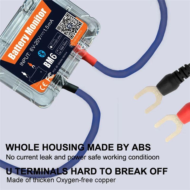 Wireless Bluetooth GPS Tracker Battery Monitory BM6 With Car Battery Health Check APP Monitoring Battery Tester