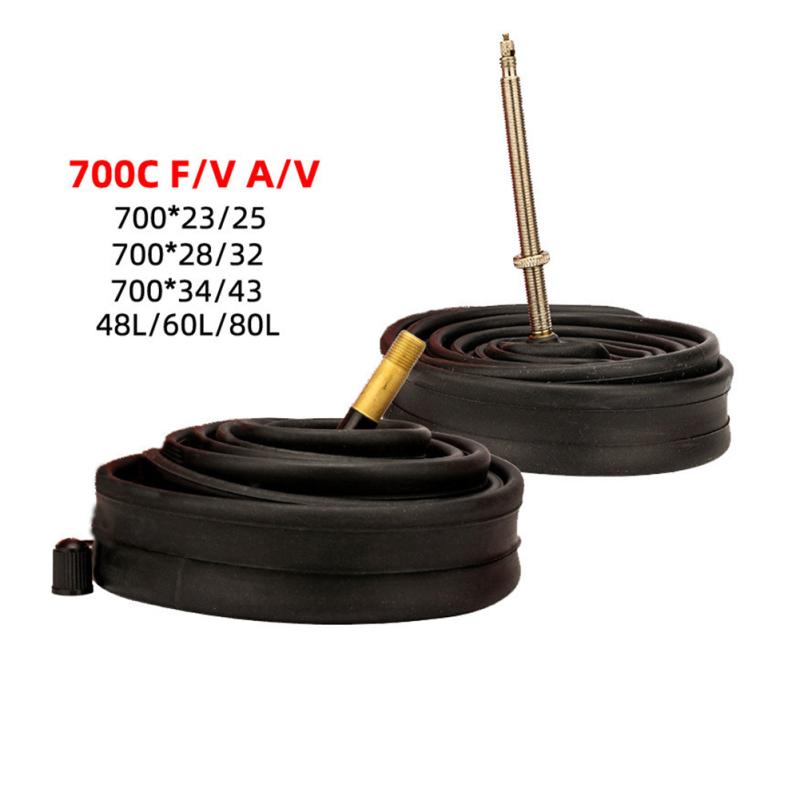 Внутренняя камера для шоссейного велосипеда 700x23 25 28 32 35 43c 700c с фиксированной передачей, внутренняя шина Schrader Presta для велосипеда