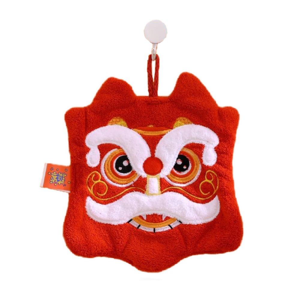 Cartoon Quick-drying Hand Towel Red Hanging Towels Creative Handkerchief Bathroom Kitchen
