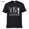 Clothing Summer Fashion Hairdresser T Shirt Men Short Sleeve Cotton Barber Weapons T Shirt Tops