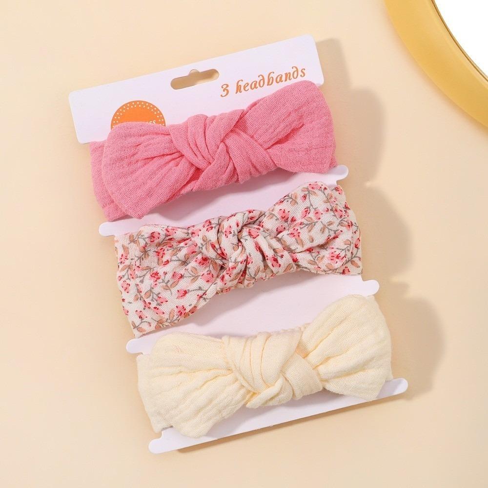 3Pcs/Set Knit Fabric Baby Girl Headwrap Elastic Band Newborn Hair Bands Baby Hair Accessories