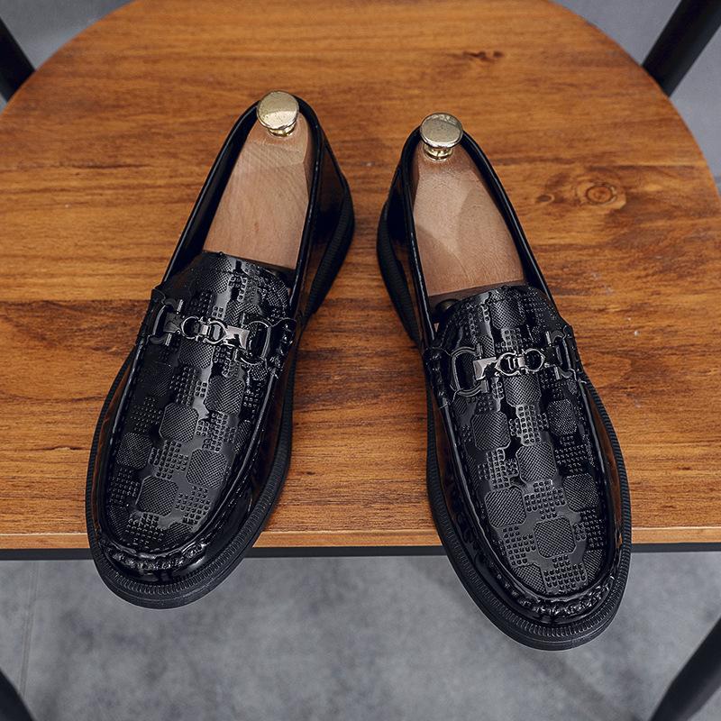 Весенние дышащие повседневные кожаные туфли мужские британские однопедальные универсальные туфли Doudou с мягкой подошвой повседневные нескользящие низкие мужские туфли прилив