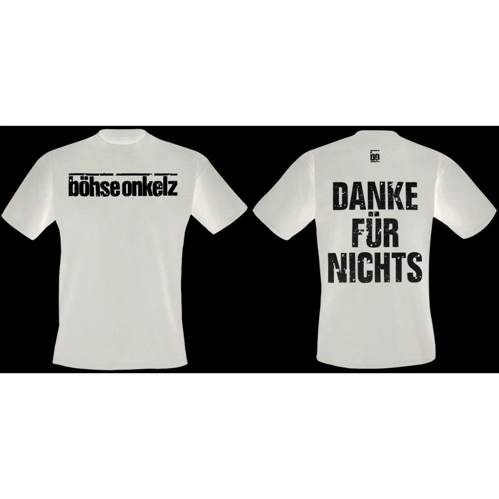 2025 Новые Danke Für Nichts Böhse Onkelz Принт Летний Роскошный Бренд Хлопковые Мужские и Женские Футболки с Коротким Рукавом