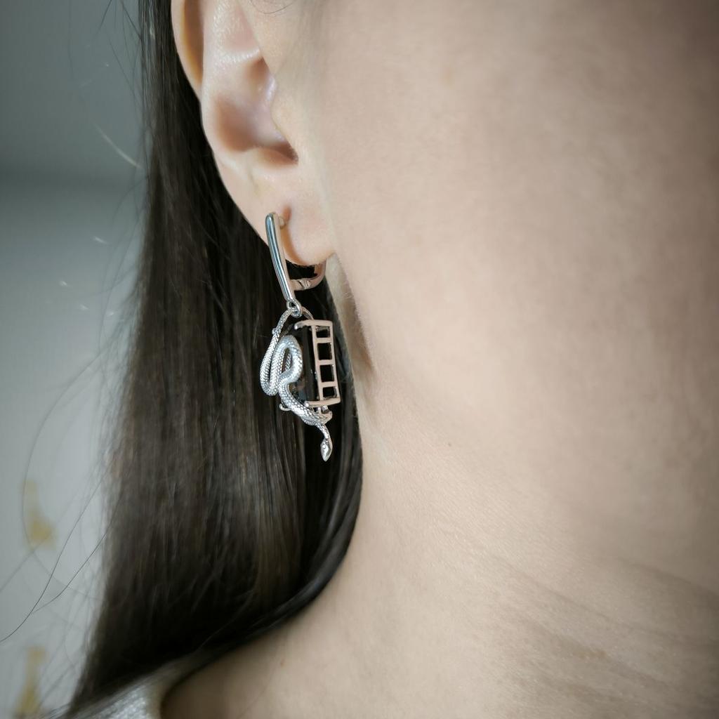 Серебряные серьги с натуральным раухтопазом (дымчатым кварцем) 15.158ct (2177807)