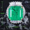 Luxury Heavy Industry Simulation Cotton Emerald Ring Suitable For Women's Wedding Banquet High-end Jewelry