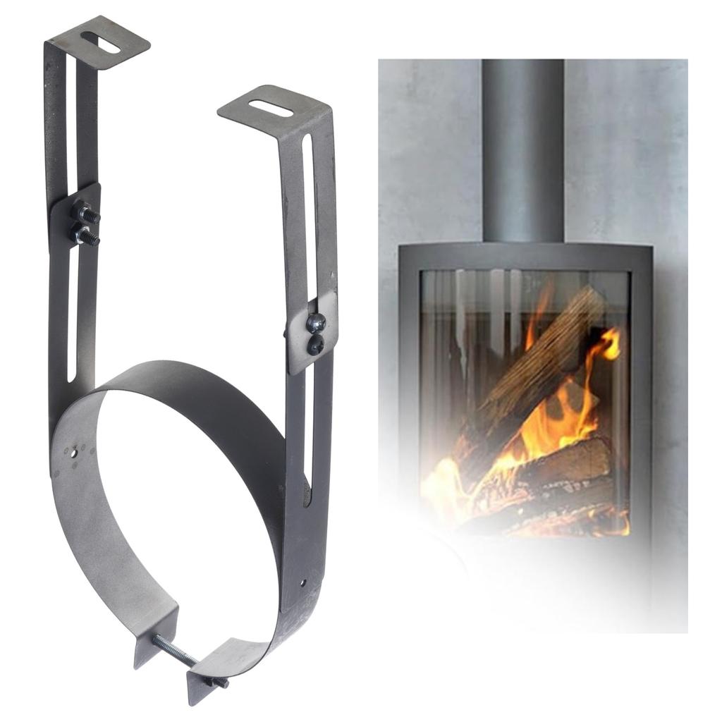 Регулируемые держатели для дымоходных труб Портативные зажимы из нержавеющей стали для настенной поддержки Диаметр 150 мм Бытовое использование