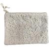 Косметичка Vivienne 22 x 30 Серия Botany Lace Кружевная вышивка Чехол для мелочей WK5221A2 (Вивьен) [Плоский см, Слоновая кость]