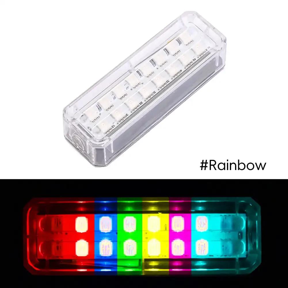 Автомобильный предупреждающий свет на солнечной энергии Светодиодный фонарик Индикатор Ночной световой сигнал Стробоскопический предупреждающий свет Ходовой фонарь Прозрачный для всех транспортных средств