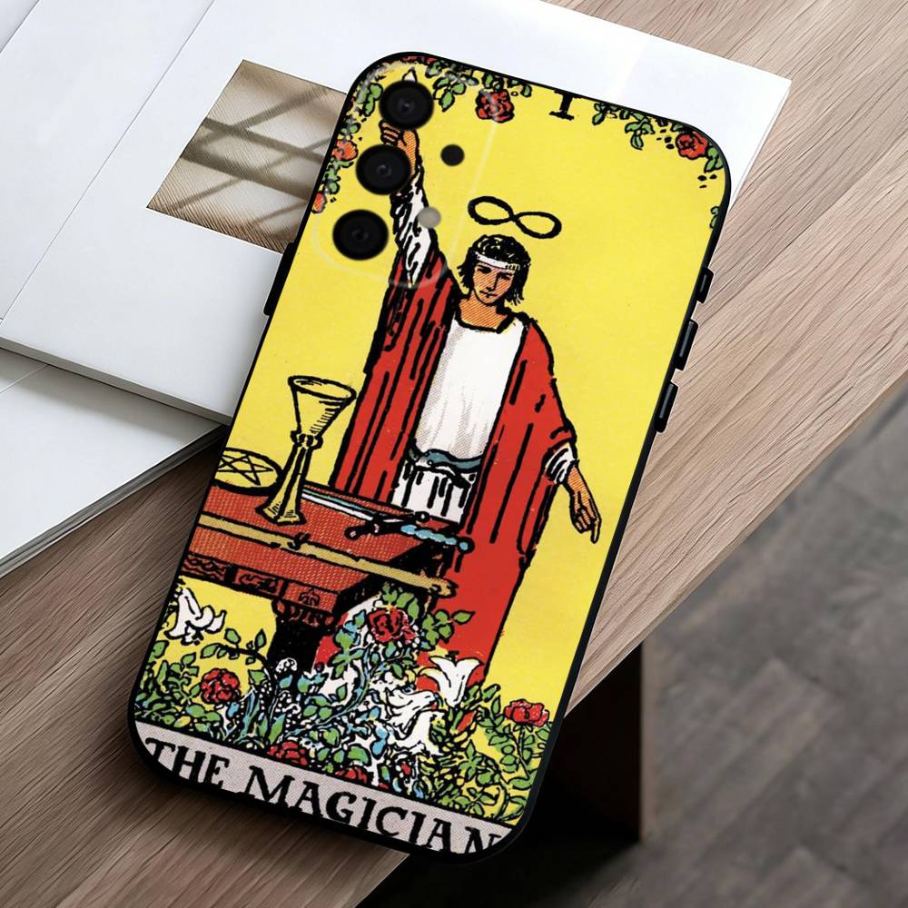 Чехол для телефона T-Tarot C-cards для Samsung Galaxy A73, A72, A71, A70, A53, A52, A51, Мягкий силиконовый черный чехол
