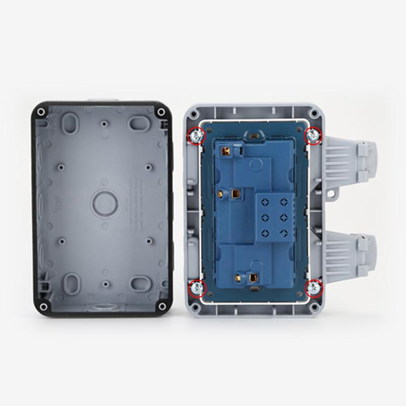 Международная универсальная IP66 USB настенная наружная водонепроницаемая розетка для выключателя, Великобритания, ЕС, Германия, Корея, водонепроницаемая зарядная розетка с защитой от дождя, водонепроницаемый корпус