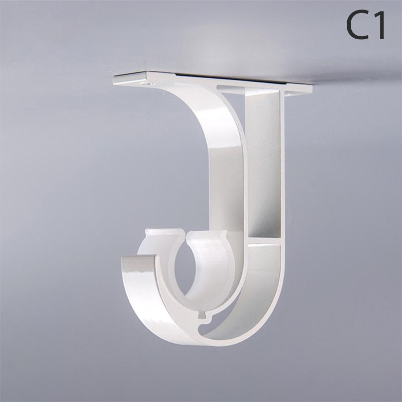 Потолочный кронштейн для карниза, усиленный держатель для карниза с соответствующими винтами, держатель для штанги шкафа из алюминиевого сплава