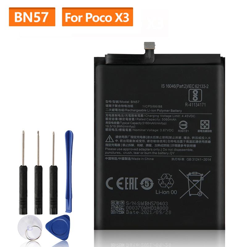 Сменный аккумулятор для Xiaomi Poco X3 F3 Redmi K40 Pro + K40 Pro BM4Y, аккумуляторная батарея для телефона