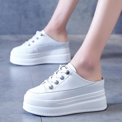 Модные тапочки из искусственной кожи на высоком каблуке 8 см, женская обувь, летние тапочки 2024 года для женщин, тапочки, женские туфли, женская мода