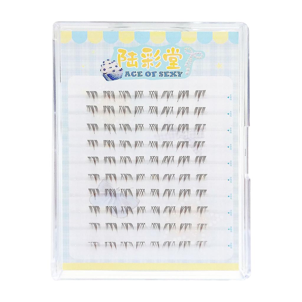 Brown Lower Segmented Eyelashes Woman DIY Bottom Eyelashes for Daily Party Traveling Makeup