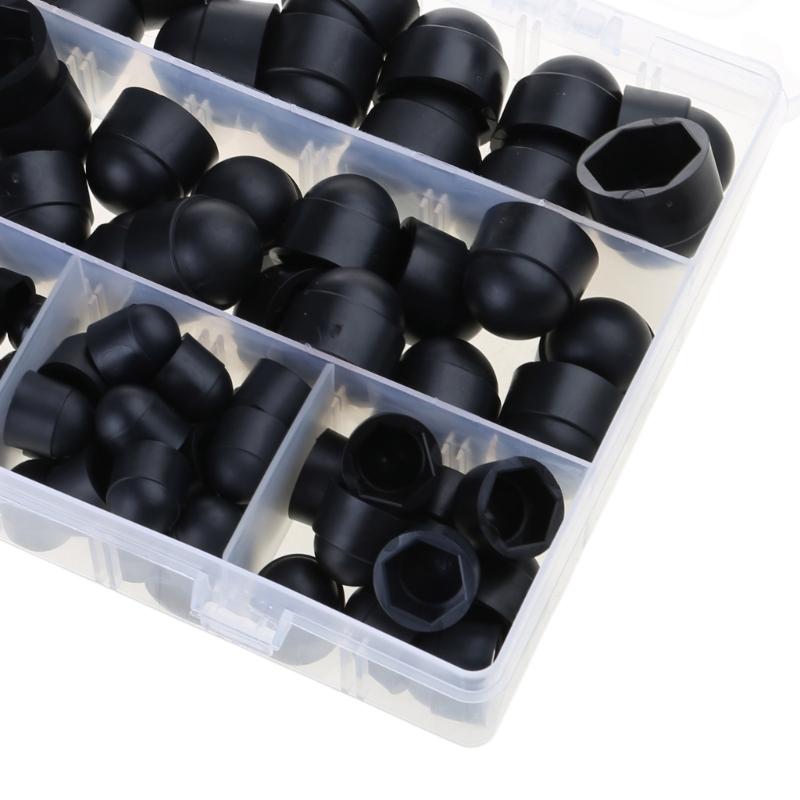 Threaded Inserts with Caps Set Plastic Locking Assortment Easy to Use Self Locking Nut with Caps Set Essential Nut Set