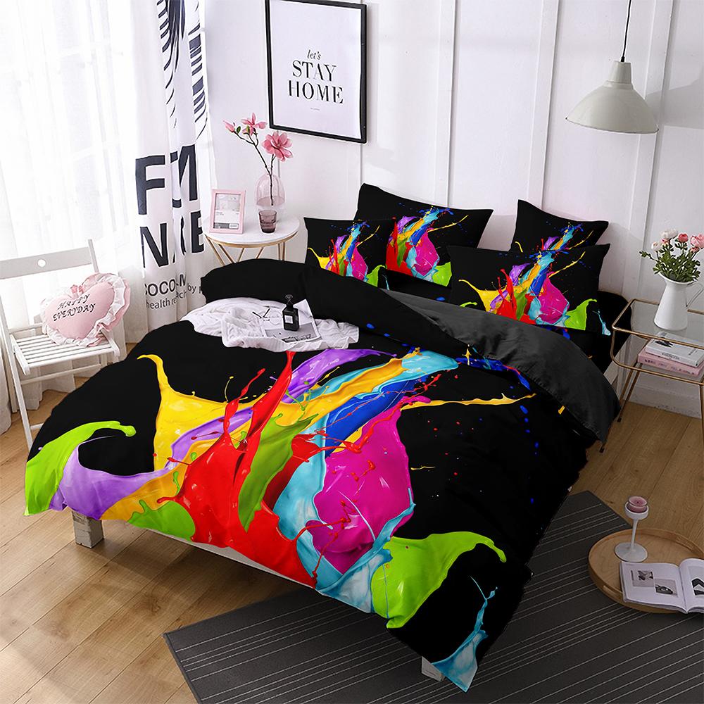 Bedding Sets Duvet Cover Set Polka Dot Pattern Bed Linens Quilt cover Pillowcase Home Textile Cute Bed Sheets