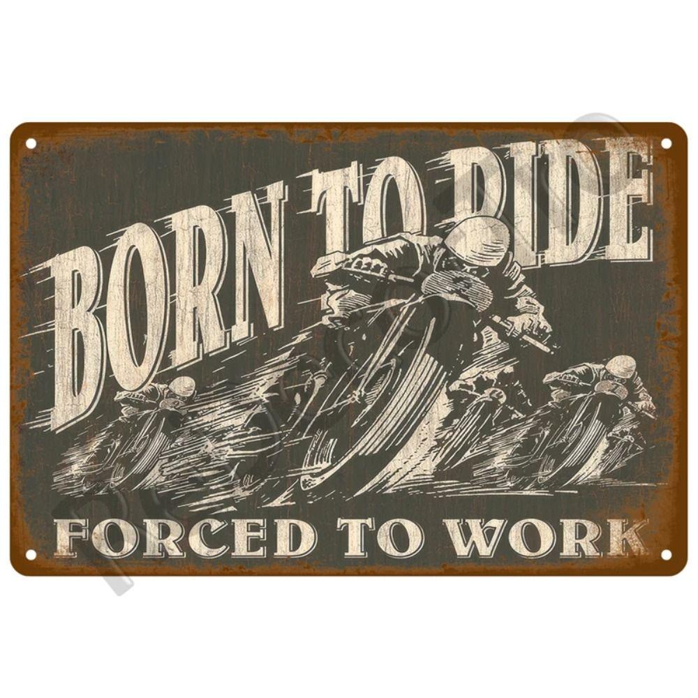 Металлическая табличка для мотоциклетного гаража, настенный декор, 20x30 см