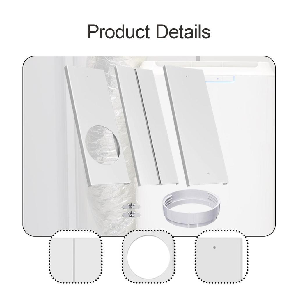 Portable Air Conditioner Window Kit Sliding Vent Sturdy Segmented Practical Universal with