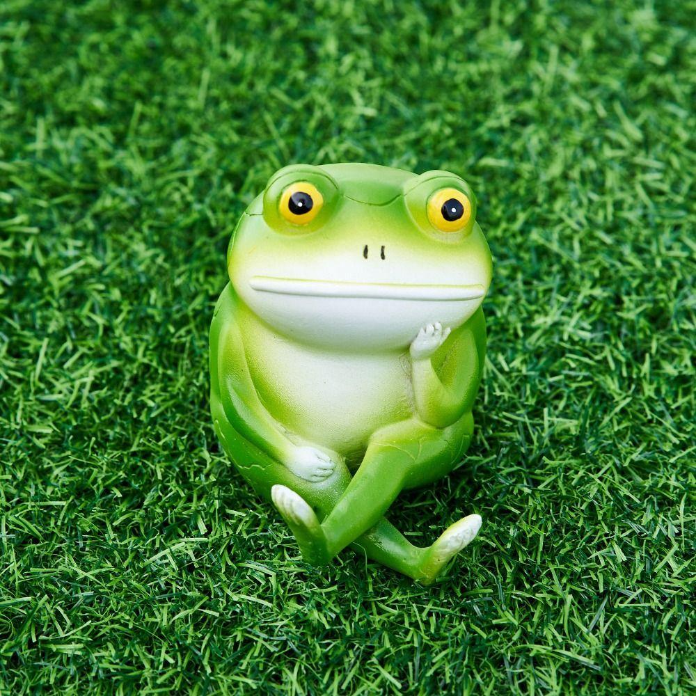 Cute Small Frog Statue Resin Crafts Animal Ornament Micro-landscape Accessories